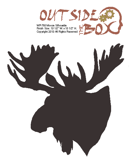 This is a full size silhouette scroll saw pattern called Moose 